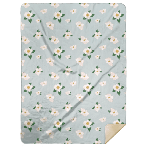 Magnolia Plush Throw Blanket 60x80 Hometown Keepsake for Home