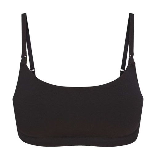 COTTON JERSEY MATERNITY NURSING SCOOP BRALETTE | SOOT | SKIMS