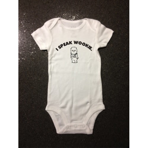 I speak wookie funny star wars bodysuit/t-shirt