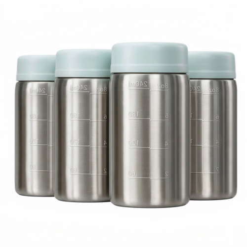 Papablic Stainless Steel Breast Milk Storage Bottles (4-Pack)