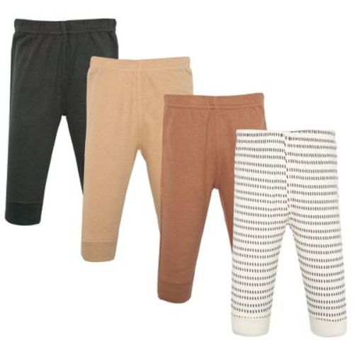 Hudson Baby Infant Cotton Pants and Leggings, Modern Neutral Stripe, 0-3 Months