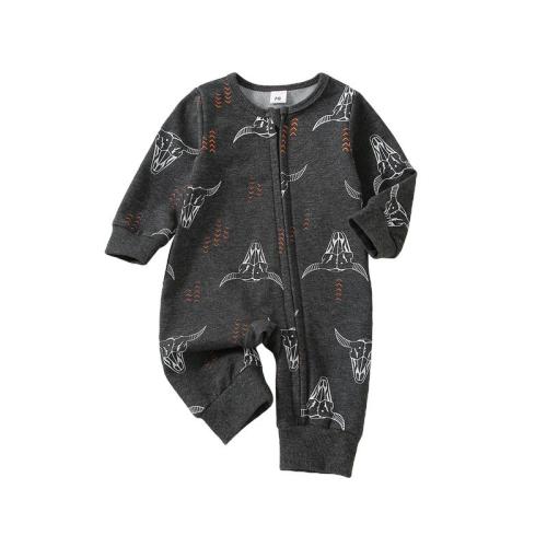 Western Baby Boy Romper Cowboy Sweatshirt Jumpsuit Cow Print - TikTok Shop