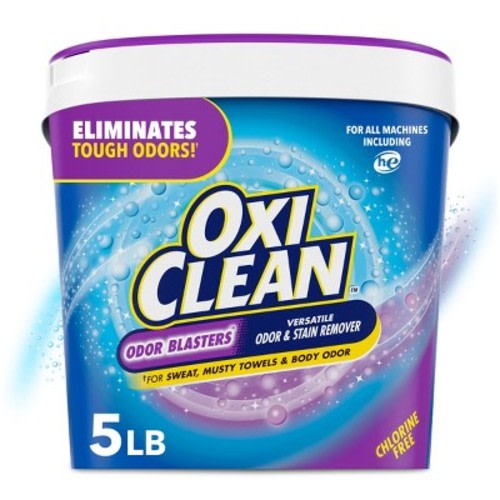 OxiClean Odor Blasters Versatile Stain Remover Powder - 5lbs: Phosphate-Free, HE Formulation, Unscented