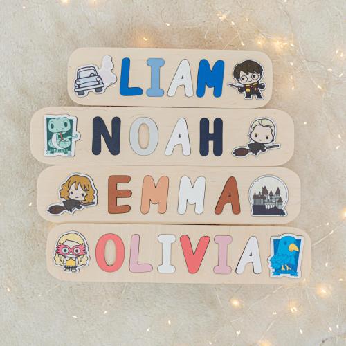 Wizarding World Kids Puzzle, Personalized Christmas Gift, Harry Potter Montessori Toy, Wooden Learning Game