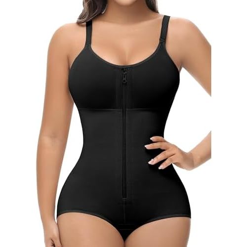 SHAPSHE Fajas Colombianas Moldeadoras Body Shaper with Bra Zipper Shapewear