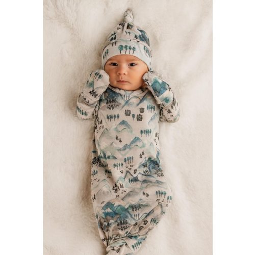 Mountains Baby Gown Set: Hiking Trails, Gender Neutral, Made in USA, Toddler Pajamas, Baby Romper - Etsy