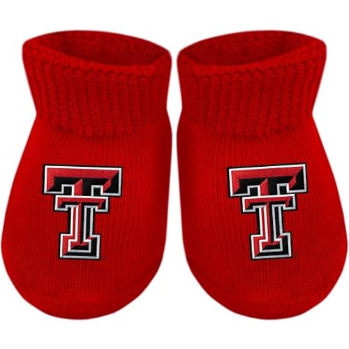 Creative Knitwear College Baby Bootie Sock - Team Logo, Multiple Colors, for Boys & Girls (Newborn - 6 Months)