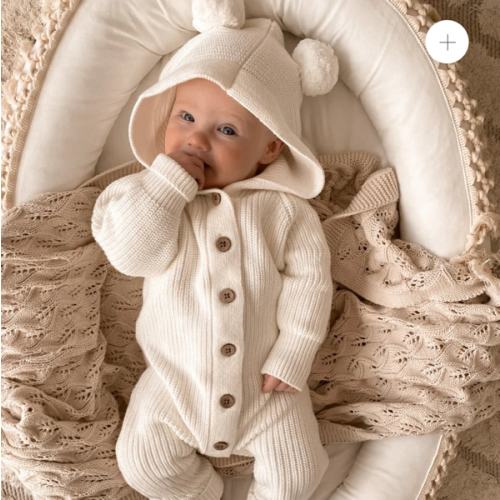 Little B's Classic Hoodie Jumpsuit - Milk