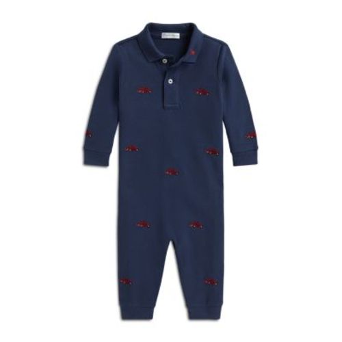 Boys' Truck Embroidered Cotton Polo Coverall - Baby