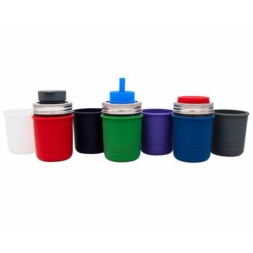 Silicone Sleeve for Regular Mouth Half Pint 8oz Mason Jars – Kind Brew Coffee and Tea House