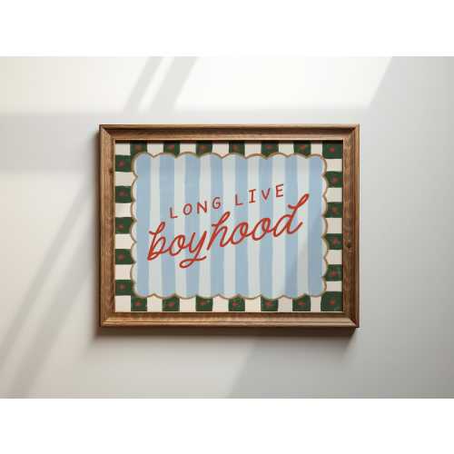 Long Live Boyhood Art Print | Printable Wall Art, Digital Download