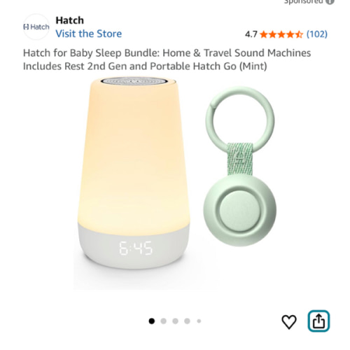 Hatch for Baby Sleep Bundle: Home & Travel Sound Machines Includes Rest 2nd Gen and Portable Hatch Go (Mint)