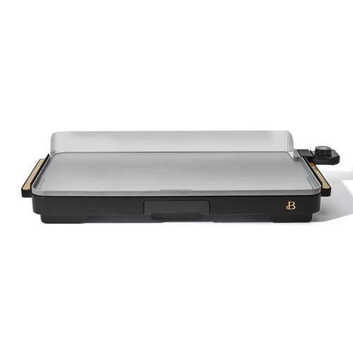 Beautiful XL Electric Griddle 12" x 22" with EverGood Ceramic Nonstick Coating, Black Sesame by Drew Barrymore