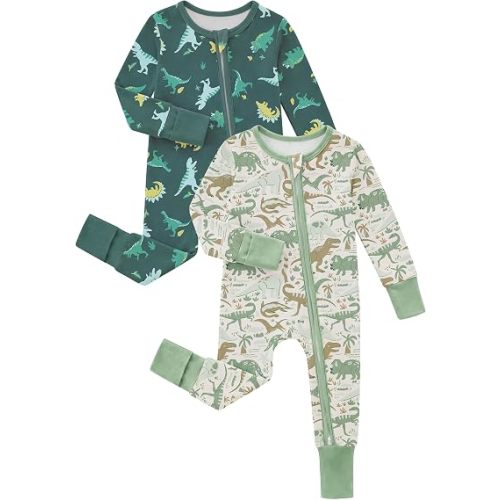 Yoofoss Viscose Bamboo Sleepers for Baby Boy & Girl, 2-Way Zipper Pajamas
