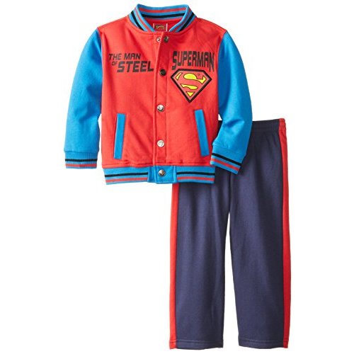 CAN DC Comics Baby Boys 2-7 Superman 2 Piece Fleece Jacket Set