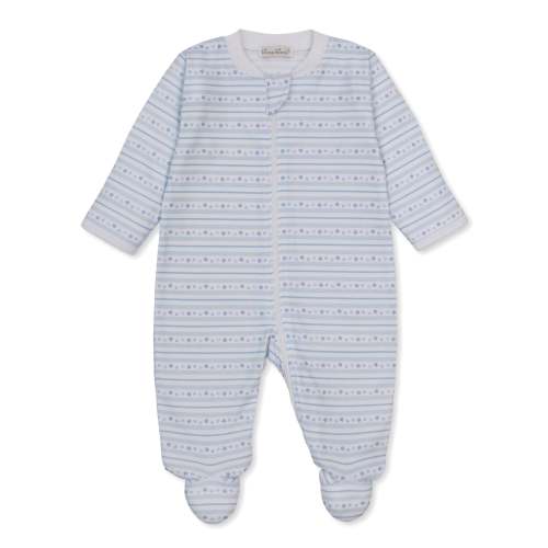 Starry Stripes Blue Zip Footie