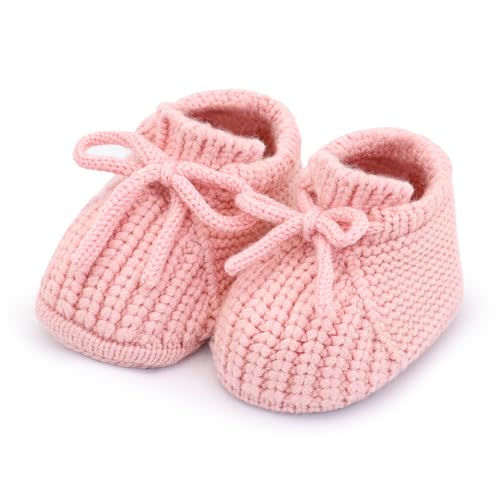 Baby Girl Booties Newborn Knit Crib Shoes Infant Bunny Booties New Born Boy First Walking Shoes Cozy Warm