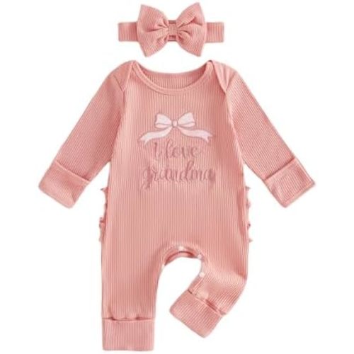 Mothers Day Outfit Baby Girl Romper I Love Mom Jumpsuit Newborn Preemie Hospital Coming Home Clothes