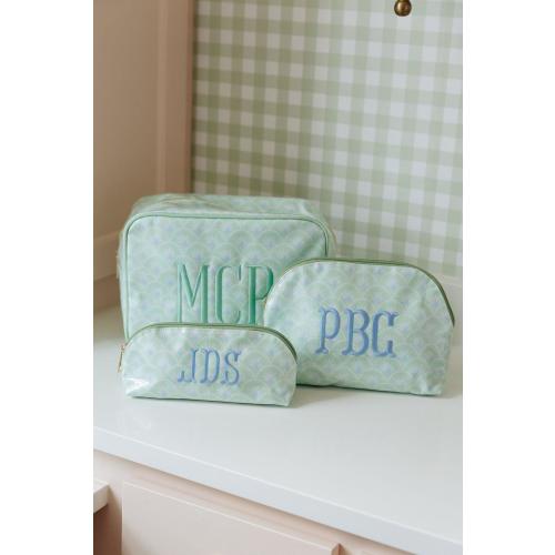 Embroidered Clear Coated Pouch // Floral Makeup Bag, Embroidered Gift for Her, Bridesmaid Gift, Toiletry Bag