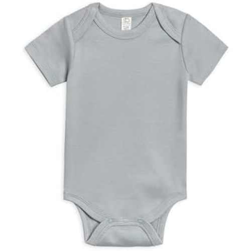 Colored Organics Unisex Newborn 100% Organic Cotton Bodysuit - Short Sleeve Infant One Piece - Baby Boy and Girl Clothing