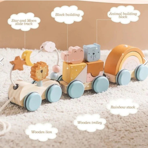 Wooden Block Toy Cars