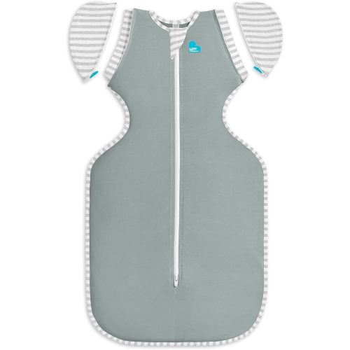 Love to Dream Swaddle Up Transition Bag, Snug Fit, Zip-Off Wings, 1.0 Tog Suitable for Moderate Temperature 20-24°C, Machine Washable & Double Zip for Easy Nappy Change, Deep Olive