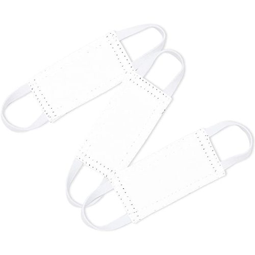 Quiet Door Closer for Baby - Nursery Door Silencers Latch Cover Strong Elastic Straps Door Covers for Universal Fits, Standard Size, Pure White, Set of 3 - 4x2 inches