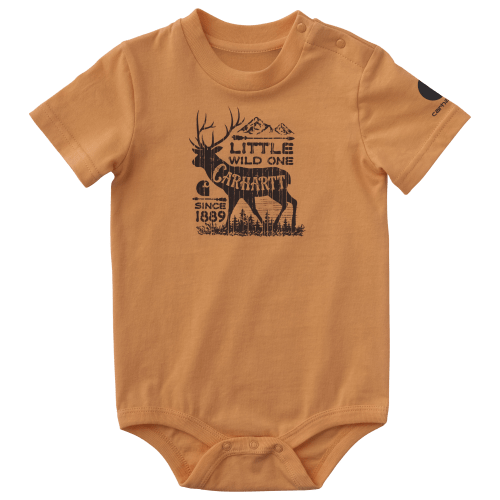 Carhartt Deer Graphic Short-Sleeve Bodysuit for Babies