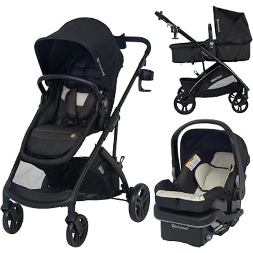 Baby Trend Passport Switch 6-in-1 Modular Travel System, Dash Cocoa