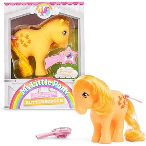 My Little Pony, 40th Anniversary 4-Inch Blue Belle, Original 1983 Collection, Long, Brushable Mane and Tail, Action Figure, Great for Kids, Toddlers, Girls, Ages 4+