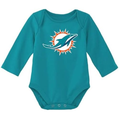 Outerstuff NFL Newborn & Infants 0-24 Months Official Primary Logo Long Sleeve Creeper Bodysuit Romper