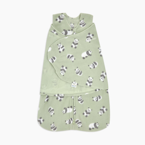 Halo SleepSack Swaddle Micro Fleece - Cozy Pandas, Newborn