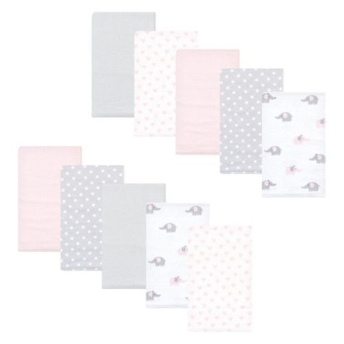 Luvable Friends Hudson Baby Flannel Burp Cloths 10pk