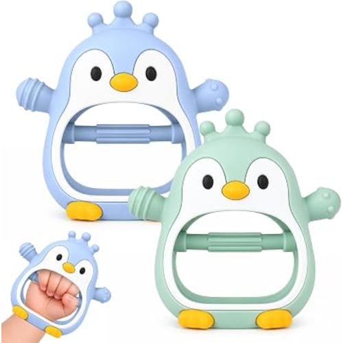 Baby Teething Toys 2Pack Silicone Teether for Babies 3+ Months