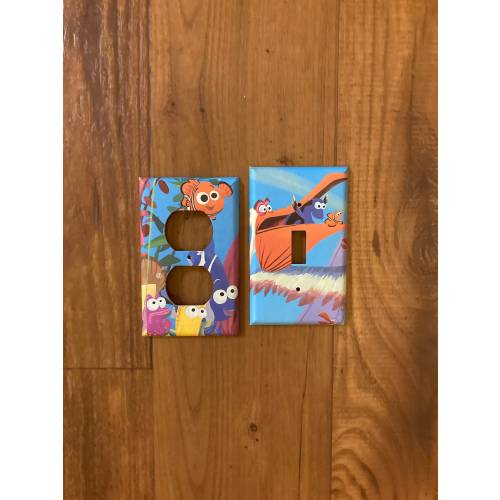 Finding Nemo Light Switch and Electrical Socket Cover, Marlin Dory Nemo Deb Bubbles, FN8