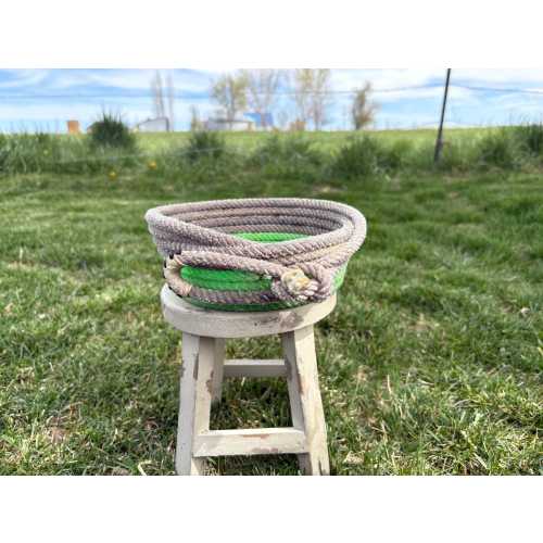 Upcycled Rope Storage Basket – Rustic Home Decor