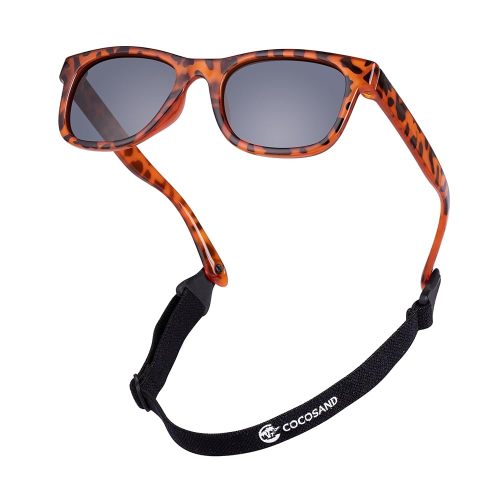 COCOSAND Flexible Baby Sunglasses with Strap Polarized UV Protection for Toddler Infant Newborn Boy Girl Age 0-24 Months