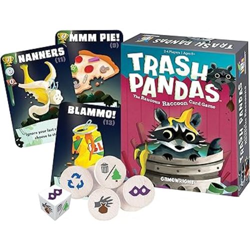 Gamewright Trash Pandas The Raucous Raccoon Card Game, Multi-Colored, 5"