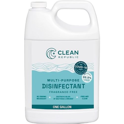 Clean Republic Multi-Purpose Disinfectant, Hypochlorous Acid Cleaner, 1 Gallon Bottle