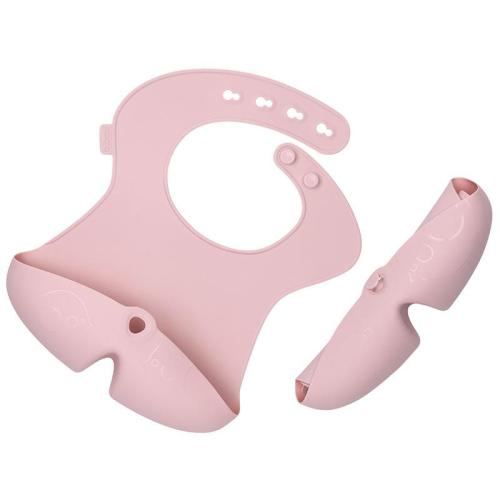 B.Box Silicone Bib with Food Catcher Blush