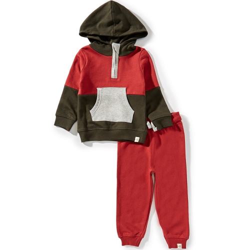 Burt's Bees Baby Organic Cotton Sleeveless Colorblock Sweatshirt & Matching Jogger Pants Set