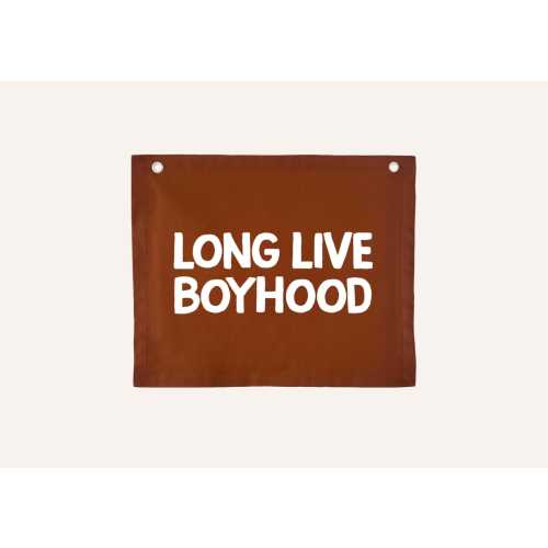 Long live boyhood banner | boys wall decor ~ Rust