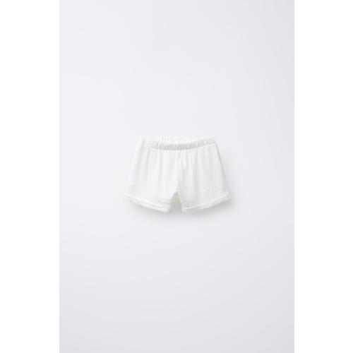 PLAIN COMBINATION BERMUDA SHORTS - Oyster-white