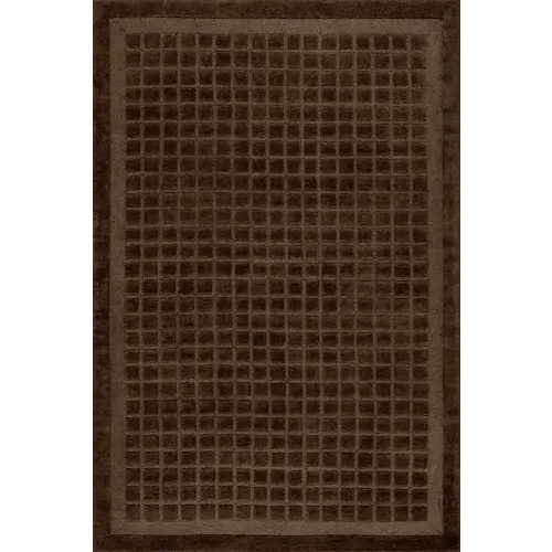 Fritz Checked Wool Rug | Brown – Rugs USA