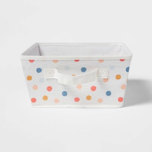 Small Polka Dot Kids' Fabric Bin - Pillowfort™