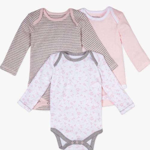 Amazon.com: Burt's Bees Baby unisex baby Bodysuits, 3-pack Long & Short-sleeve One-pieces, 100% Organic Cotton Bodysuit, Dusty Dandelions, 3 Months US: Clothing, Shoes & Jewelry