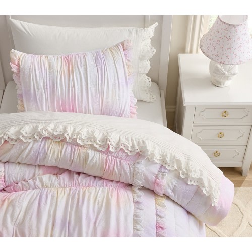 LoveShackFancy Rainbow Tie-Dye Quilt & Shams | Pottery Barn Kids