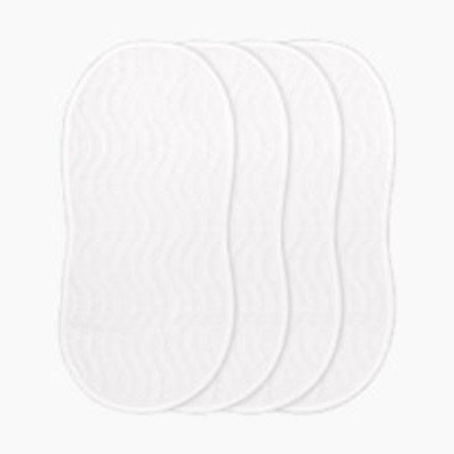 Ubbi Quilted Reusable Changing Pad Liners (4-Pack) - White, 0.3 X 12 X 28