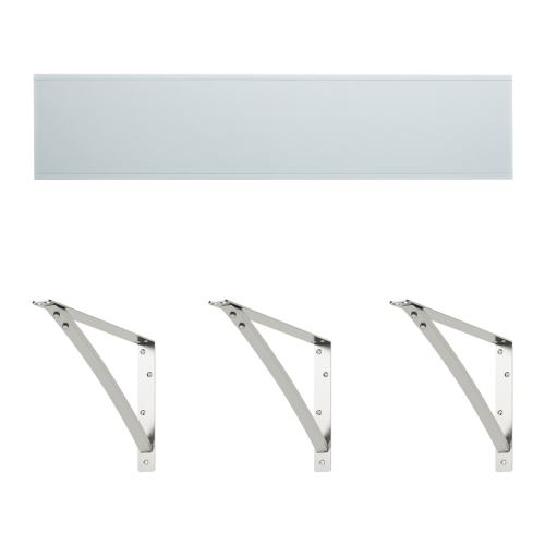 allen + roth 72-in L x 16-in D White Wood Shelf Kit