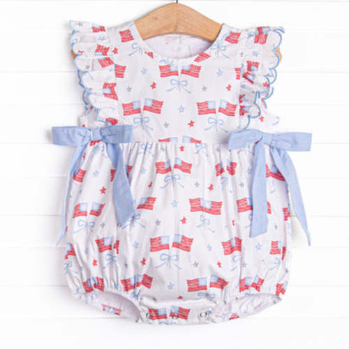 Home of the Brave Side Tie Bubble, Blue – Stitchy Fish